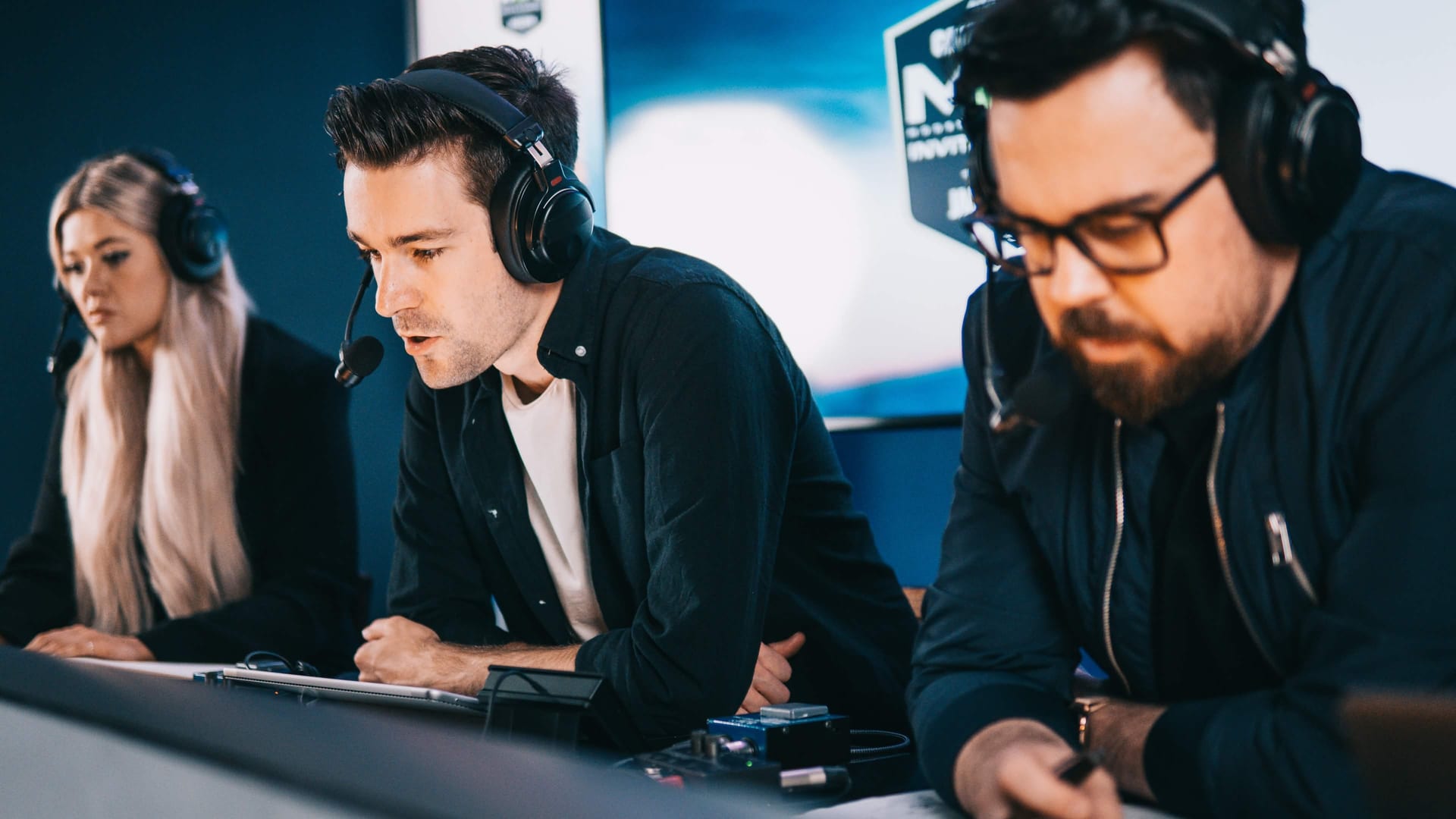 Casters calling the action live at the Prime Video Jack Ryan Call of Duty Invitational