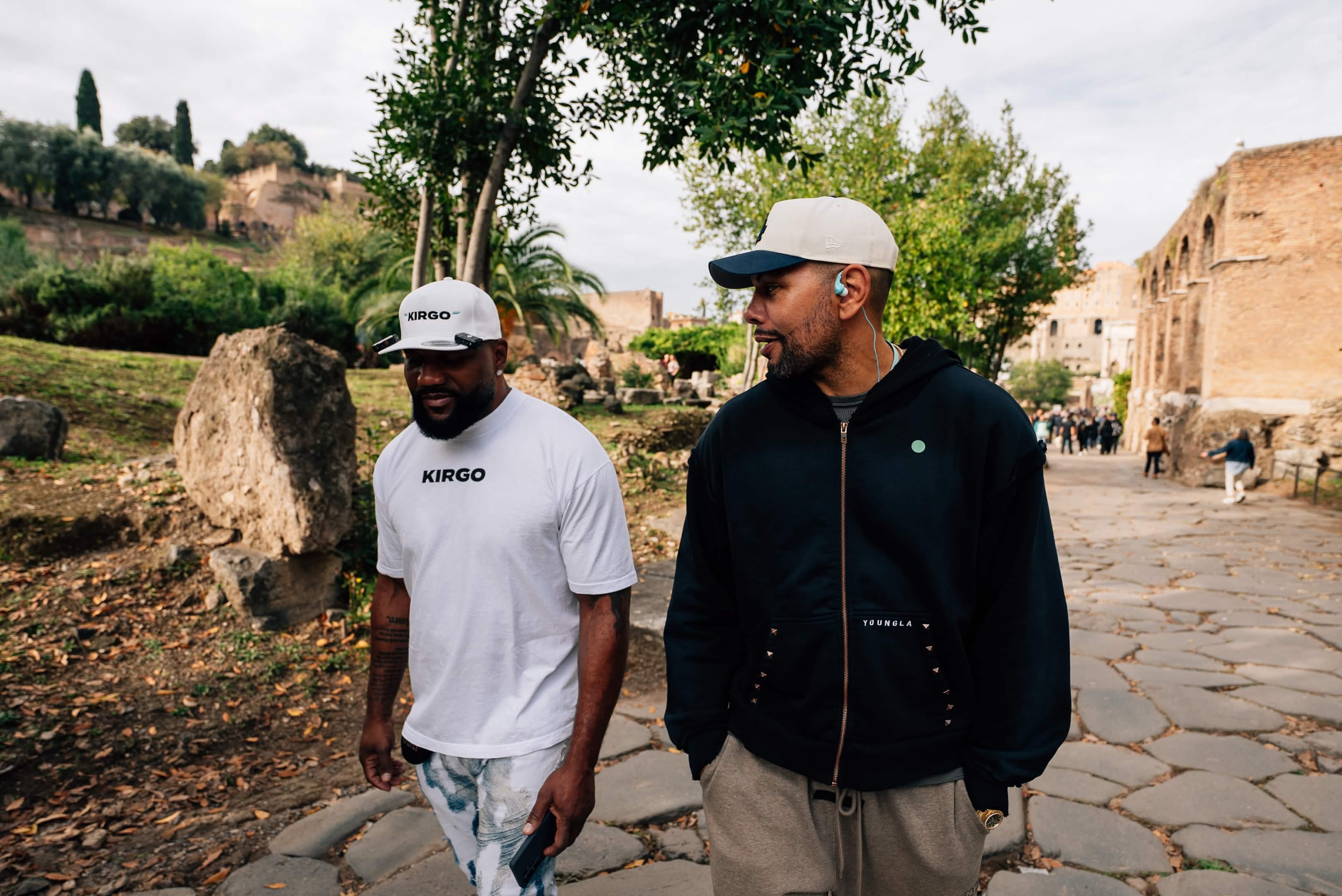 Rampage Jackson with a founding partner of Kirgo on location