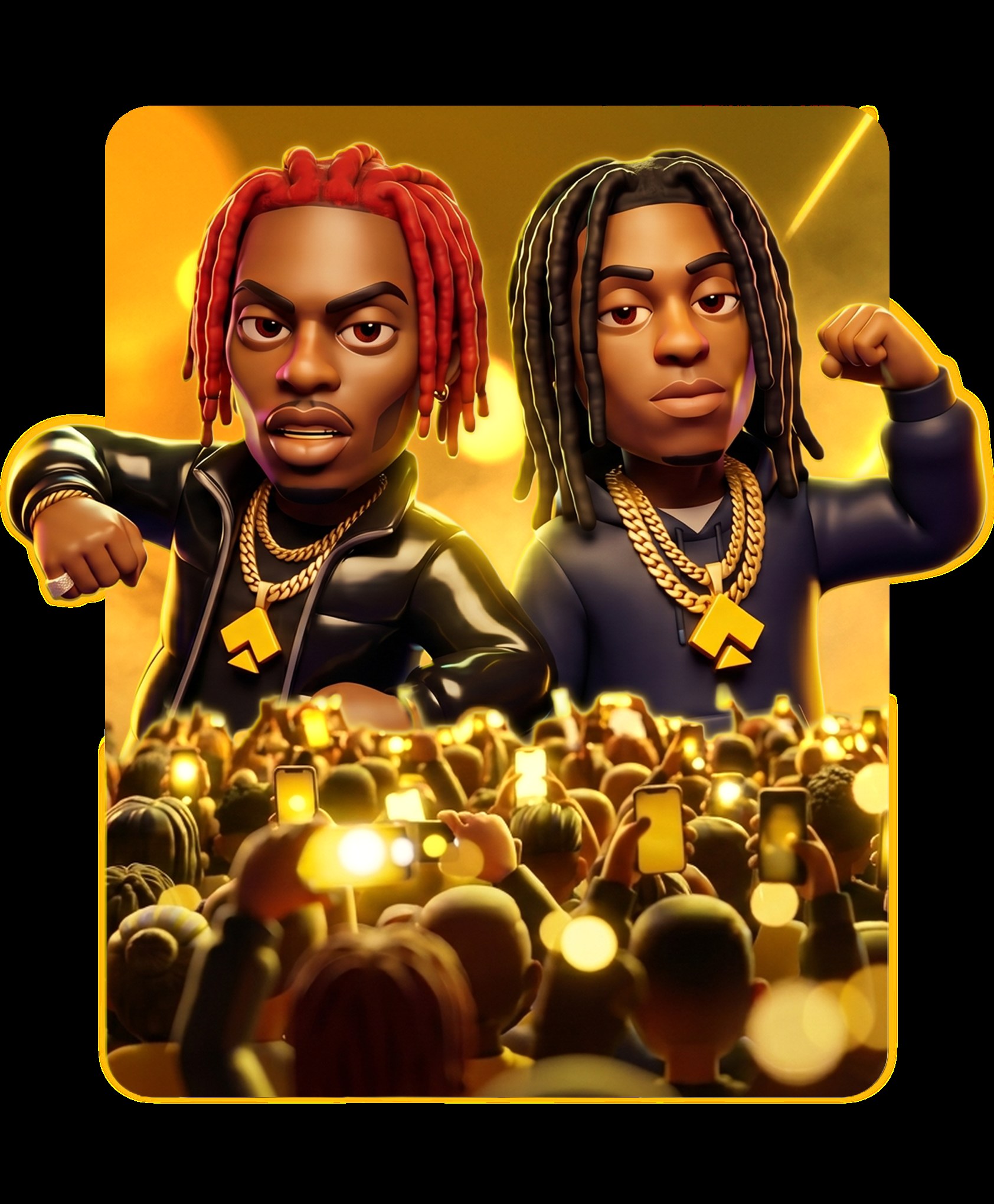 Cooked.com branded character artwork for the Rolling Loud activation by HYPR