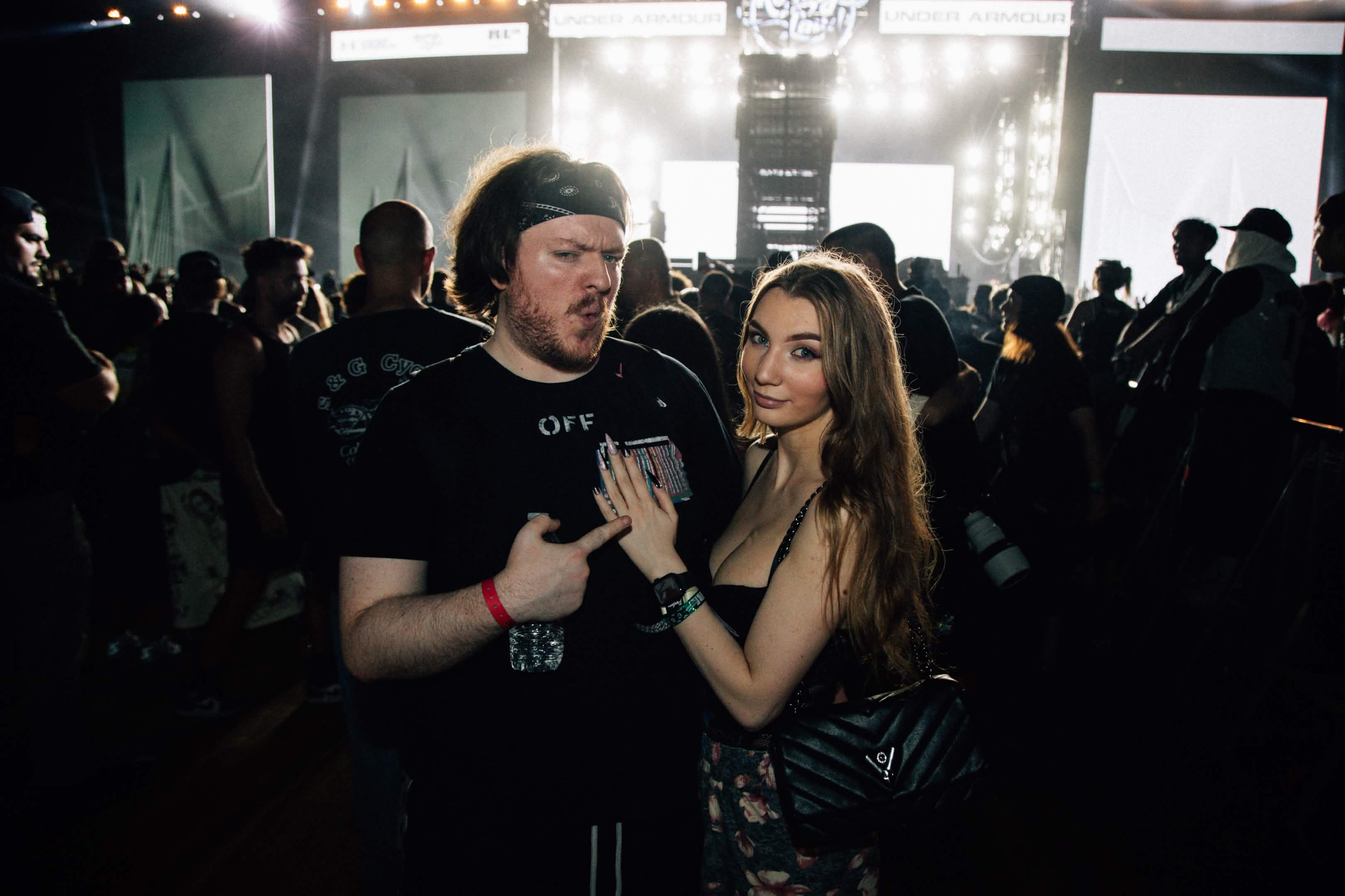 Fans at the Cooked.com Rolling Loud activation produced by HYPR