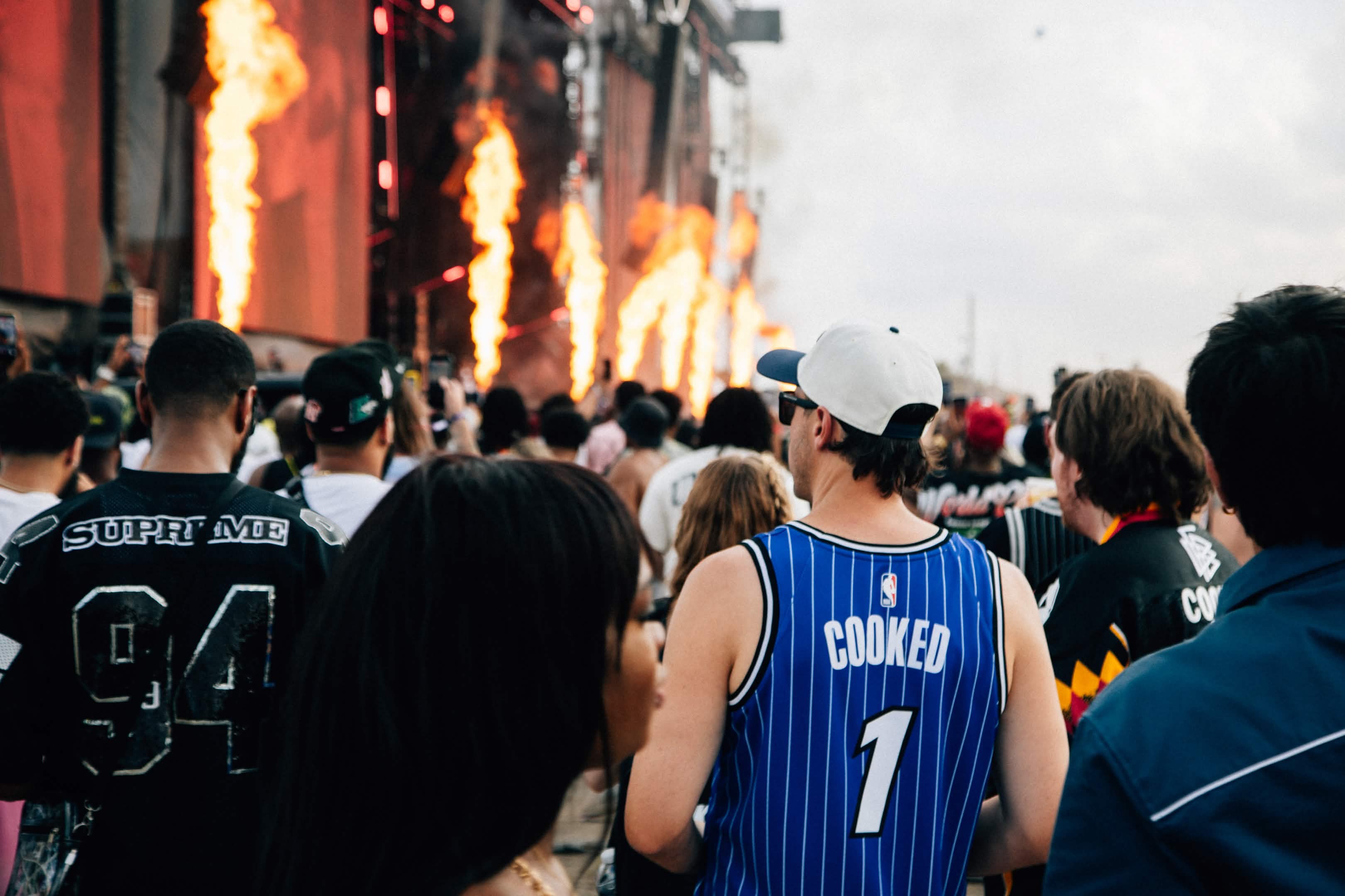 Fan in a Cooked jersey at the Rolling Loud takeover produced by HYPR