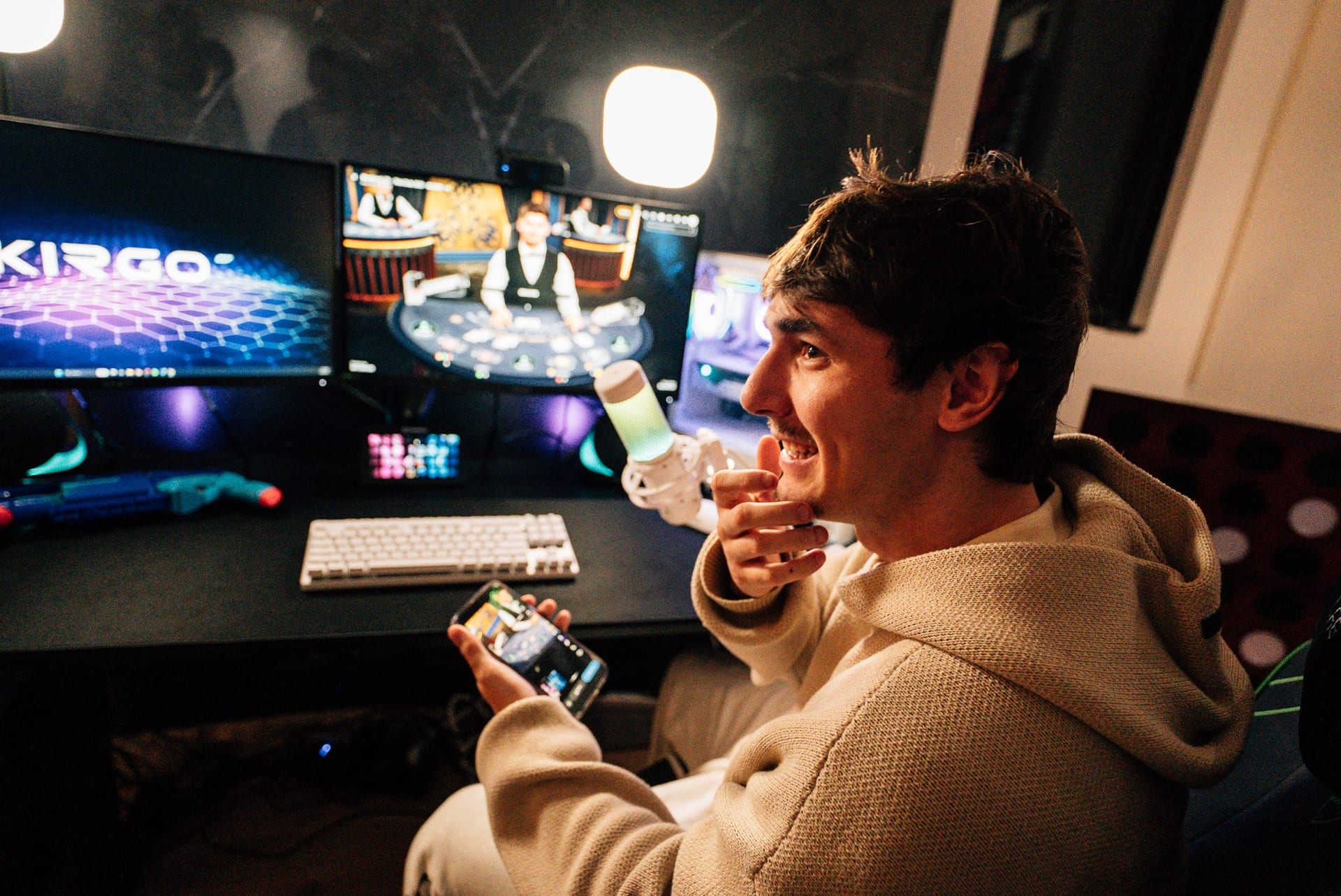 Bryce Hall streaming live on Kirgo Casino during the HYPR led launch
