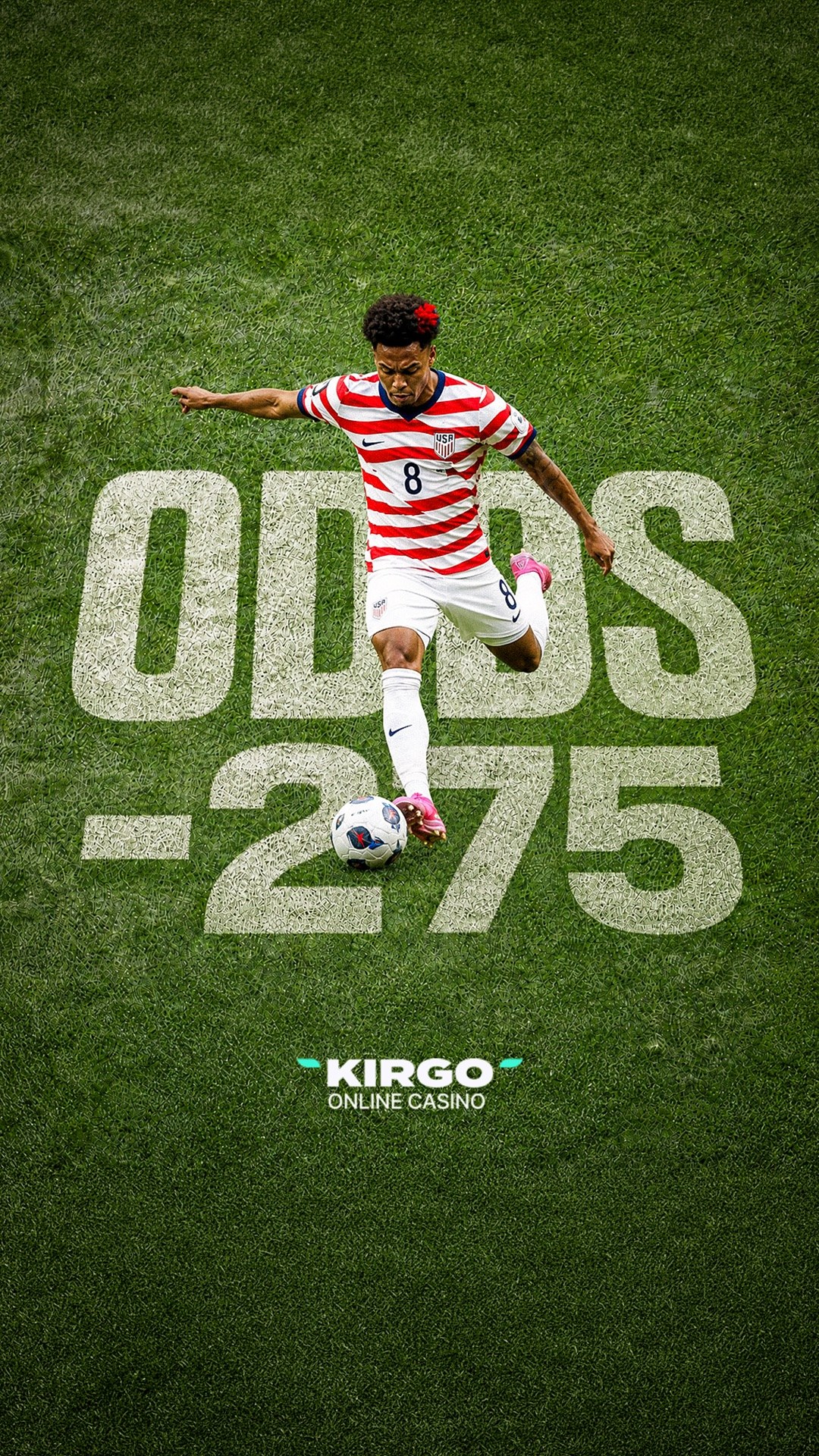 USA FIFA World Cup team featured in a Kirgo campaign creative by HYPR