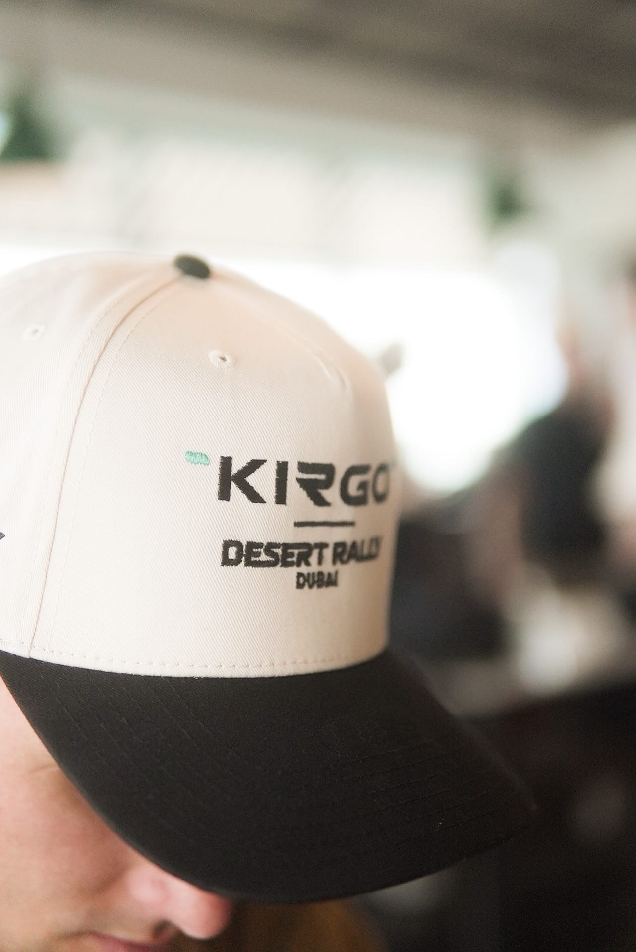 Kirgo Desert Rally Dubai branded cap from the HYPR produced UAE rally